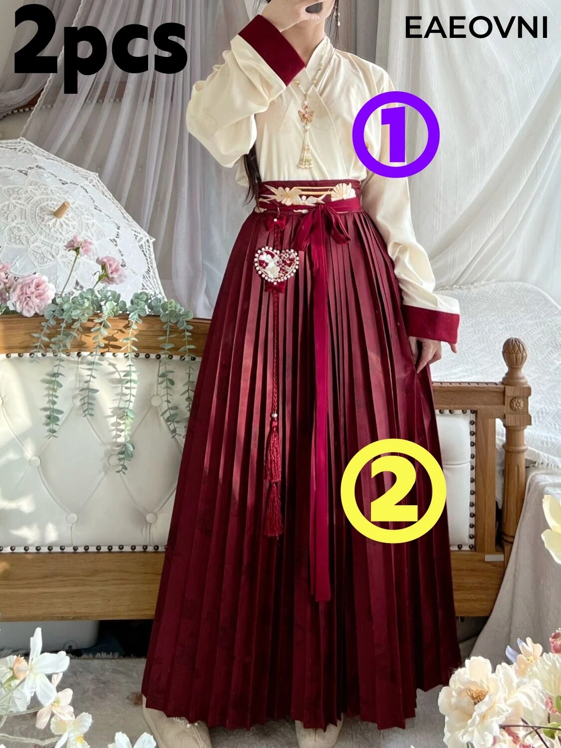 Winter Original Song Dynasty 2024 Hanfu Woolen Sweater Thickened Double-breasted Long Jacket Women Longuette for Girls and Women 2pcs hanfu