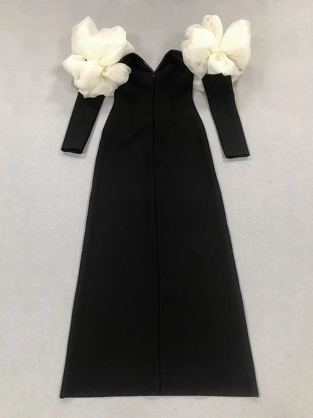 2024 Sexy Women Long Bandage Dress Fashionable Off Shoulder Chiffon Patchwork Long Sleeved Bodycon Backless Dress Party Vestidos