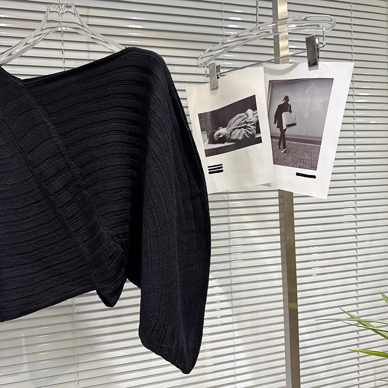 Winter New Fashion Lazy Style Diagonal Jacquard Batwing Knitted Sweater Shawl For Women Loose Pullover Female 11A07945