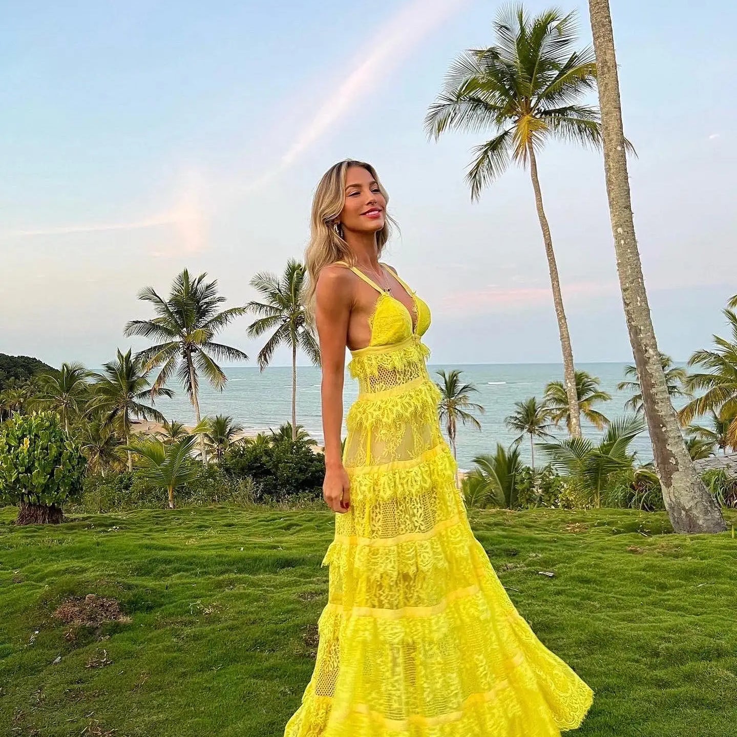 Summer New In Women Dresses Sexy Party Club Evening Dress Fashion Robes Multy-Layer Ruffle Female Chic Gown Women Clothing