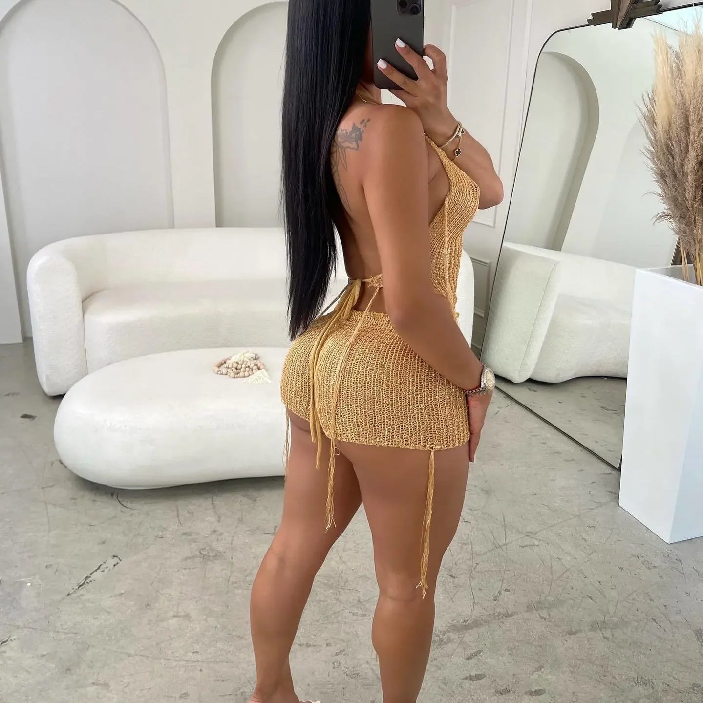 Knit Ribbed Women's Set Halter Neck Backless Crop Top with Hat Shorts Suit 2023 Summer Two 2 Piece Set Outfit Tracksuit