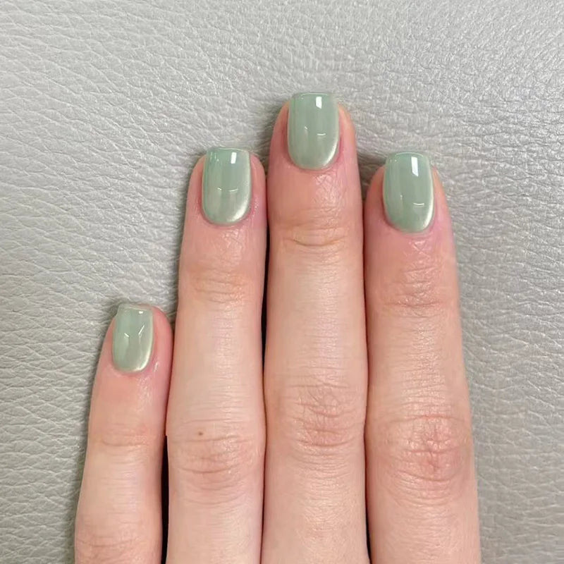 24pcs/30pcs/set fake nails for women cat eyes french nail tips purple red green brown color faux ongles press on false nail art 1897