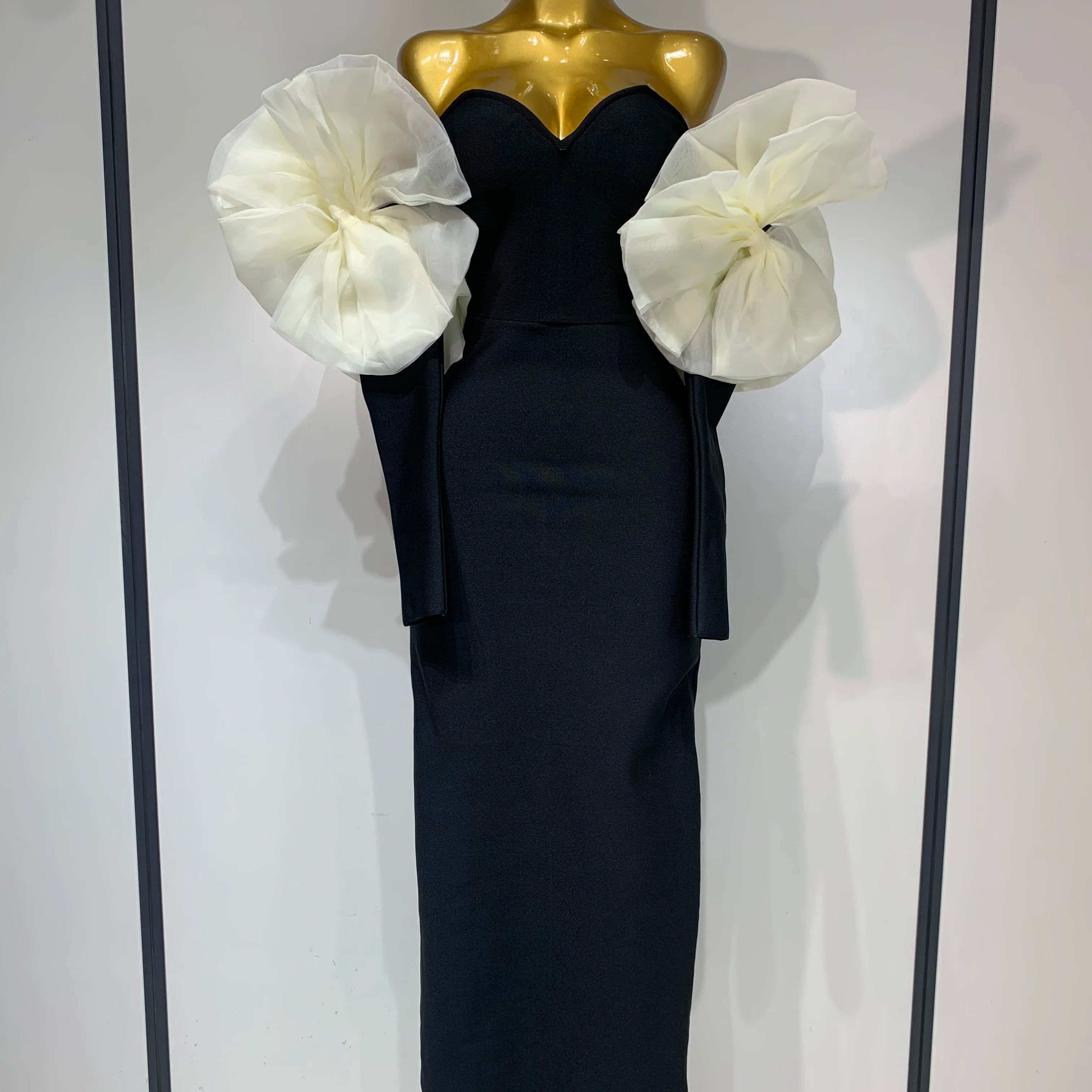 Women Sexy Off Shoulder Bodycon Bandage Dress 2025 Long Sleeved Celebrity Elegant Backless Dress Luxury Birthday Dresses black