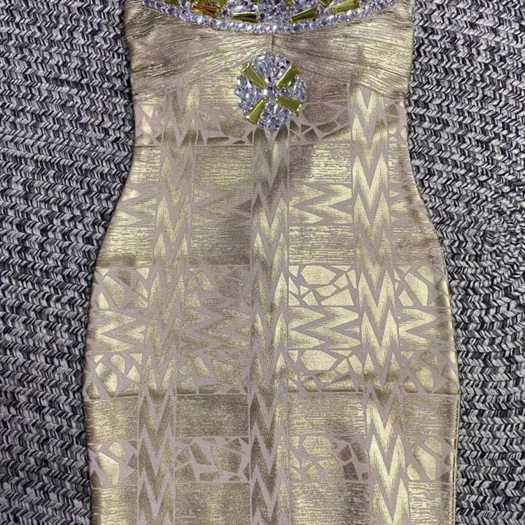 Black Silver Gold Foil Color Women Sexy Strapless Crystal Bodycon Mini Dress Bandage Fashion Nightclub Party Celebrate Dress