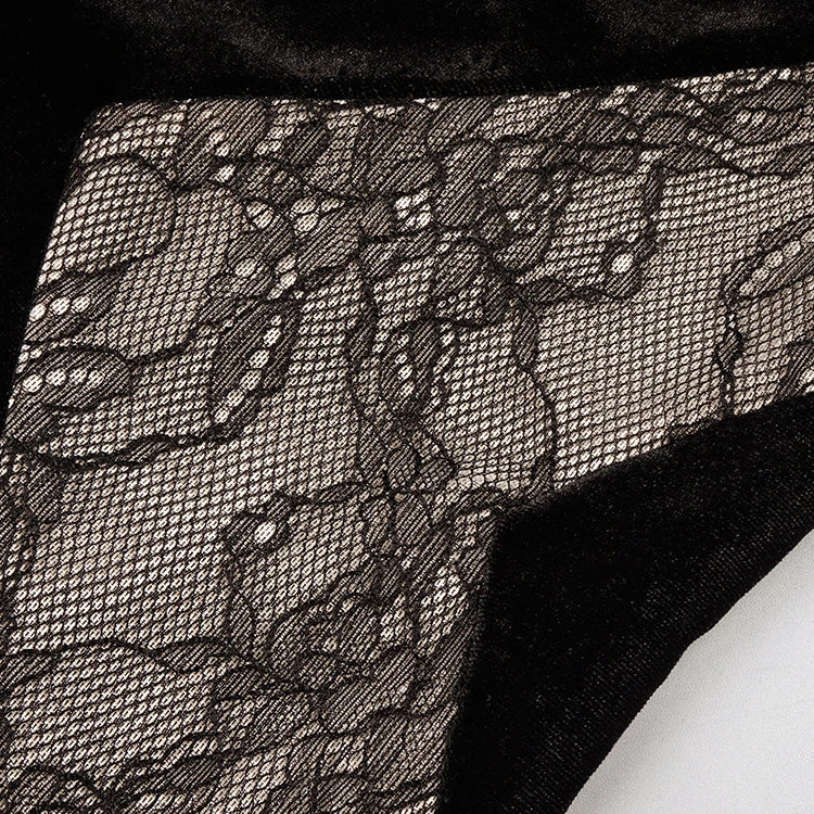 Black Mesh Patchwork Halter Long Dress For Women Long Sleeves Lace Embroidery Mermaid Bodycon Party Evening Gown