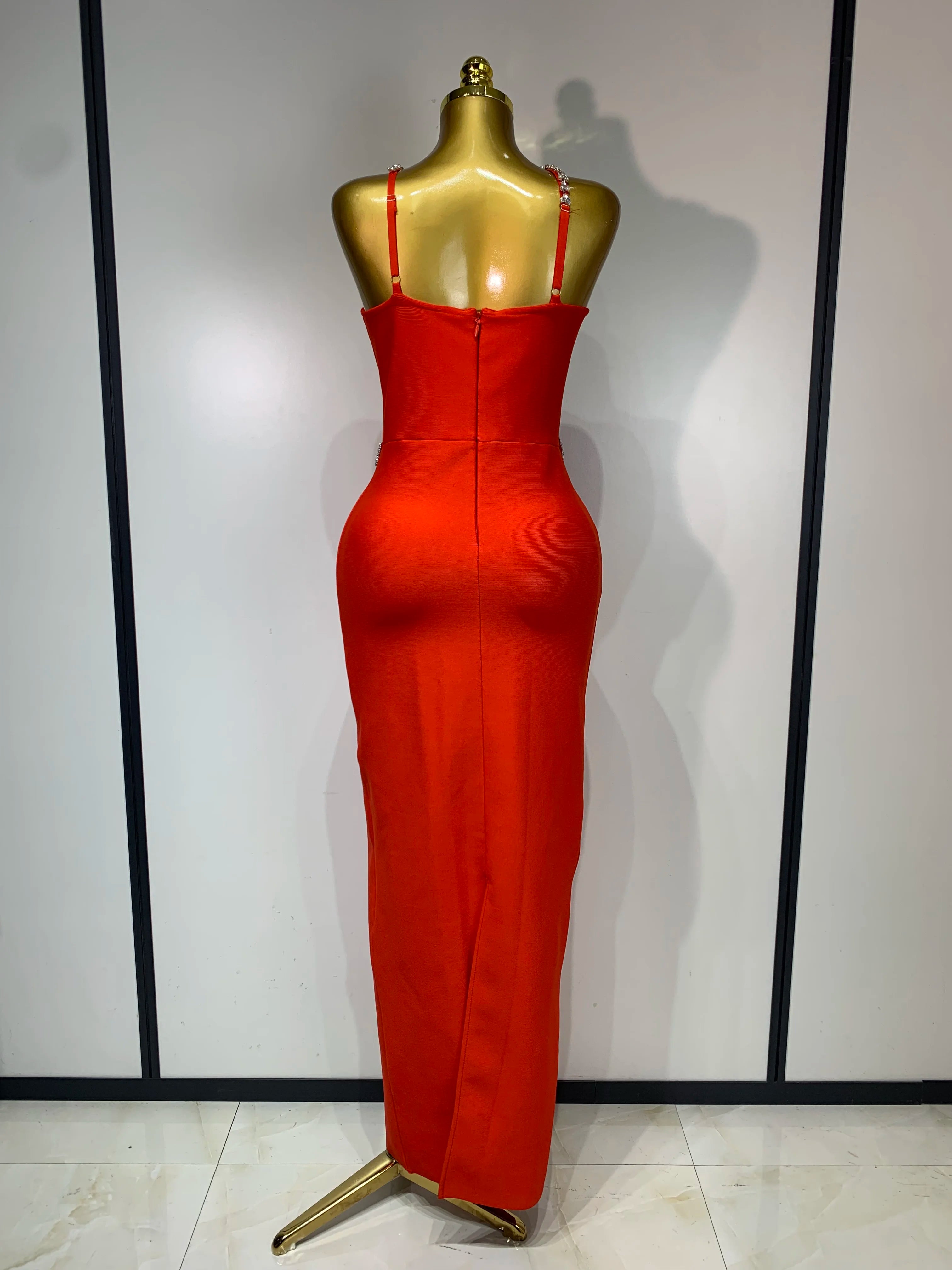 Women Sexy Shining Beading White Maxi Long Bodycon Bandage Dresses Celebrity Birthday Evening Party Elegant Knitted Clothing