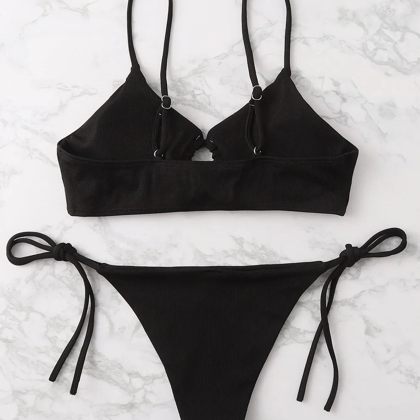 Sexy Bikini Plain Woman Summer Swimsuit Swimwear Women`s Feminine Bikinis Sets 2 Pieces Swimming Beachwear for Bathing Suit