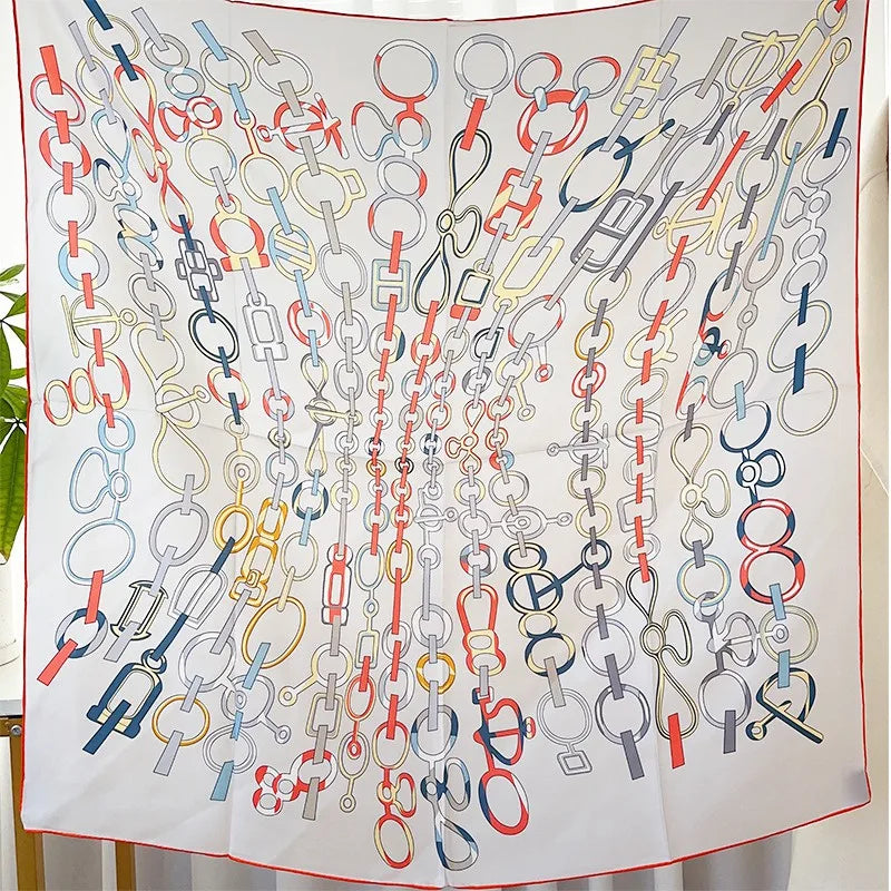 90 Silk Scarf Wraps 100% Silk Neckerchief Shawl Womens Fashion Bandana Scarf Foulard