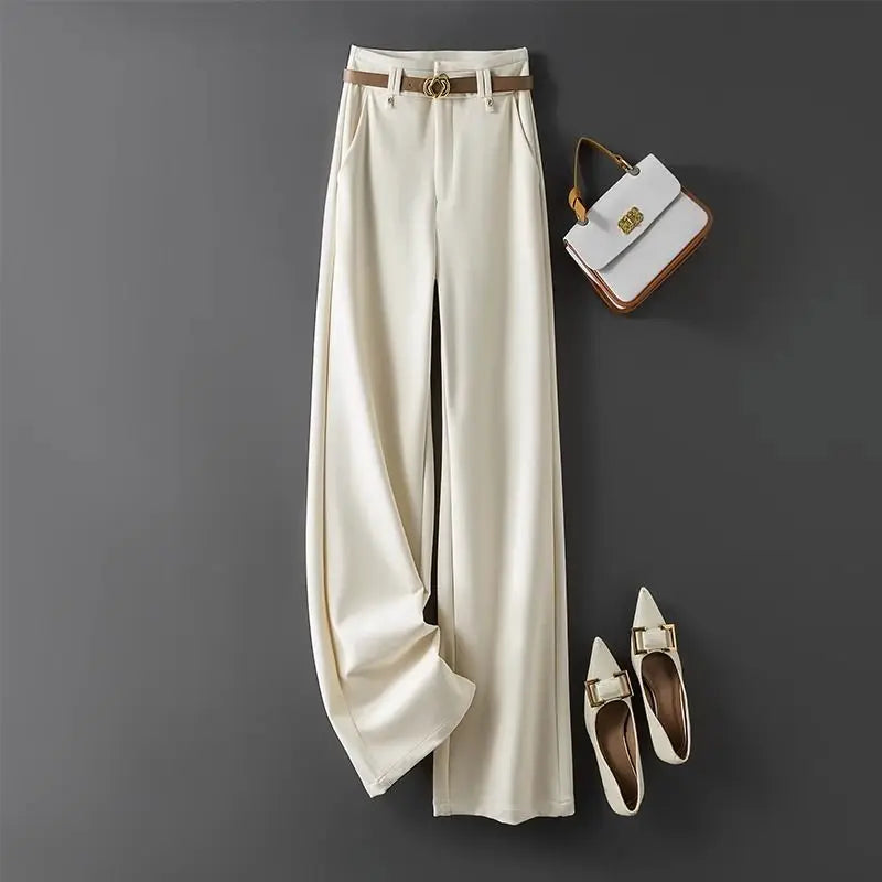 Women's Pants Work Dress Office Tailoring Fluid Female Trousers Wide Leg Straight New in Clothing G Aesthetic Trends Slacks