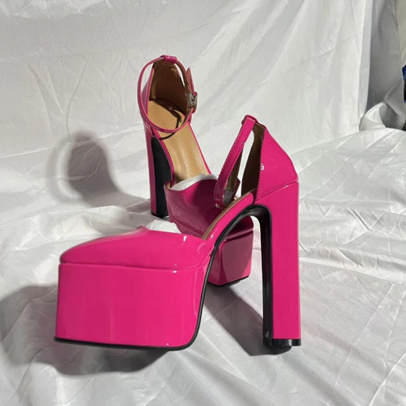 Spring and Summer New Women's High Heels Patent Leather Wedding Shoes Luxury Sexy Paris Fashion Banquet