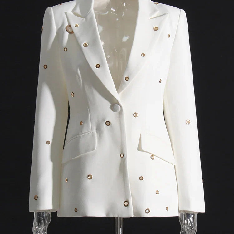 Soild Minimalist Sets For Women Turn Down Collar Long Sleeve Patchwork Button Pockets Set Female Fashion Clothing