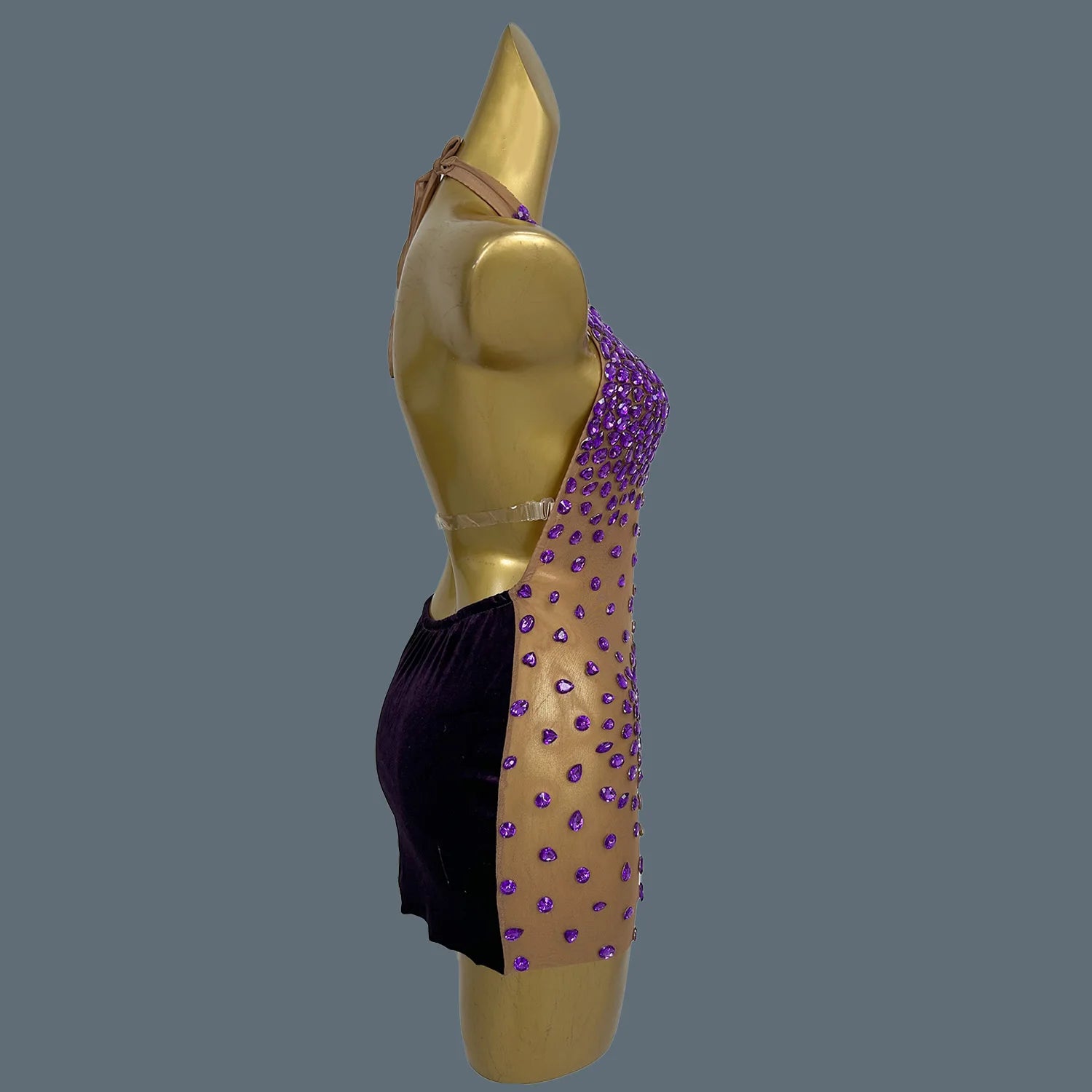 Sexy See Through Mesh Mini Dress Women Deep V Neck Backless Short Dress Club High-end Birthday Party Fancy Girls Outfit Baoshi