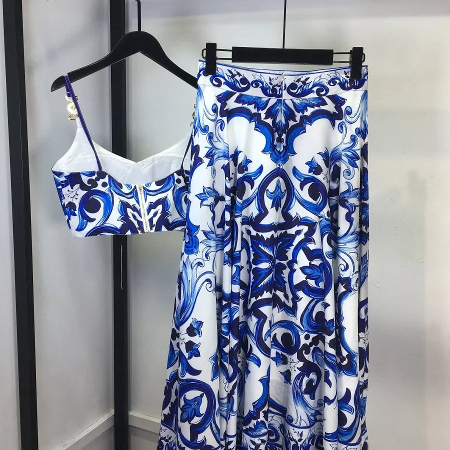 Ladies Fashion Shirt 3D Printing Corset Sexy Suspenders Womens Vest y2k Clothes New Plunge+Bustier 2 Pcs Set 1