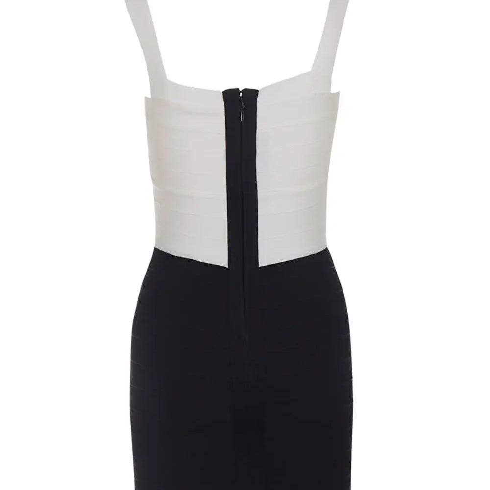 2025 Spring Sexy Women's Color blocked Bandage Dress Camisole Sleeveless Bodycon Mini Dresses Cocktail Evening Party Vestidos