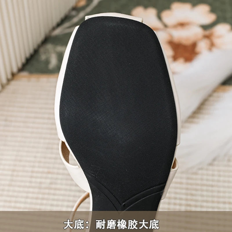 2023 summer women's sandals roman style fashion design party and work wear ladies casual shoes High heel Large size 41-43