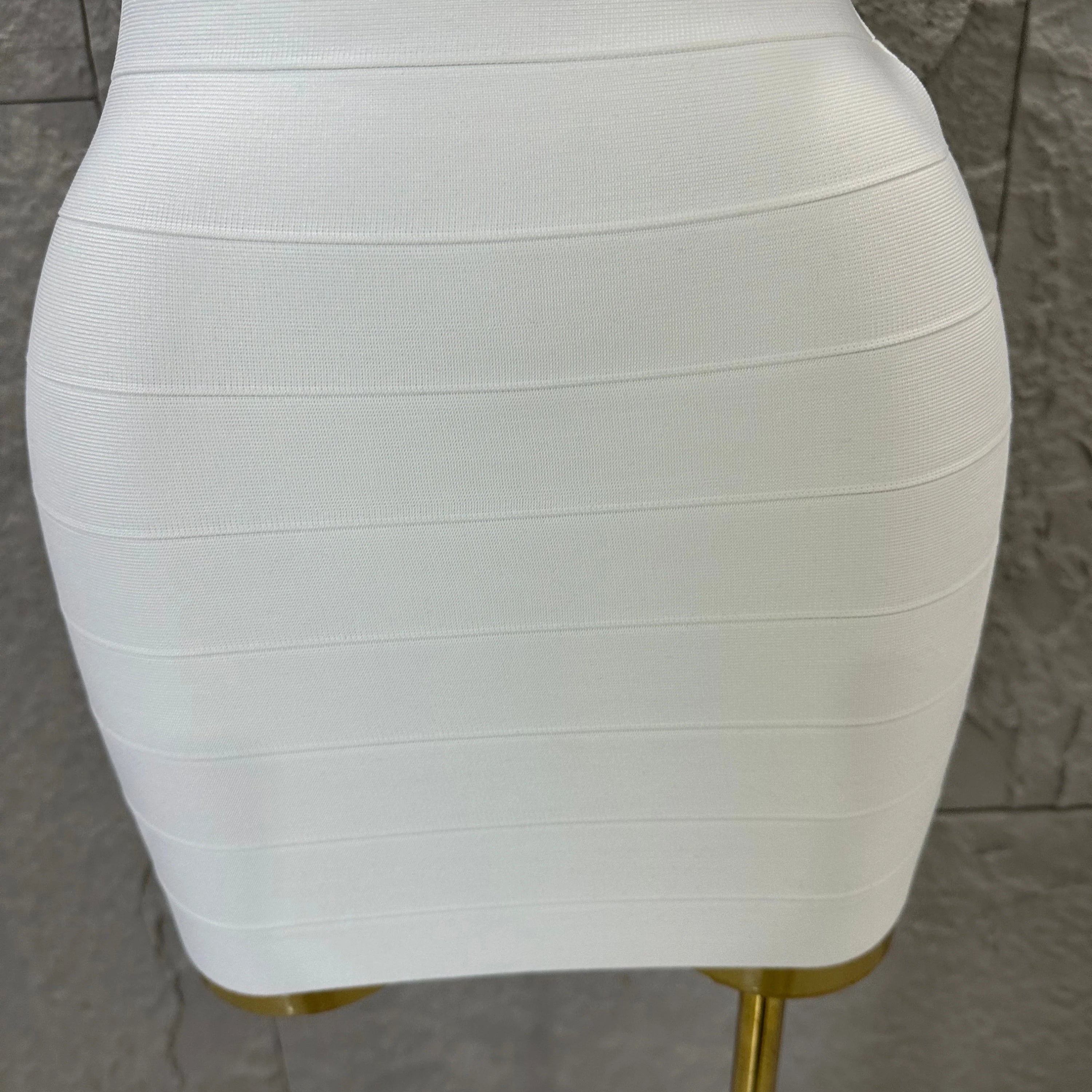 Elegant White Bandage Mini Dress Women Sexy Scoop Neck Sleeveless Bodycon Evening Party Cocktail Party Costume