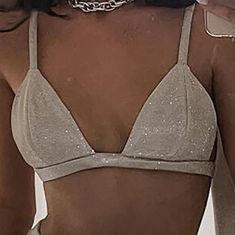 Fantoye Turn-down Collar Sequins Women Blazer Sets Silver Long Sleeve Tops Casual Pants Women Spring Loose Fashion Streetwear Underwear