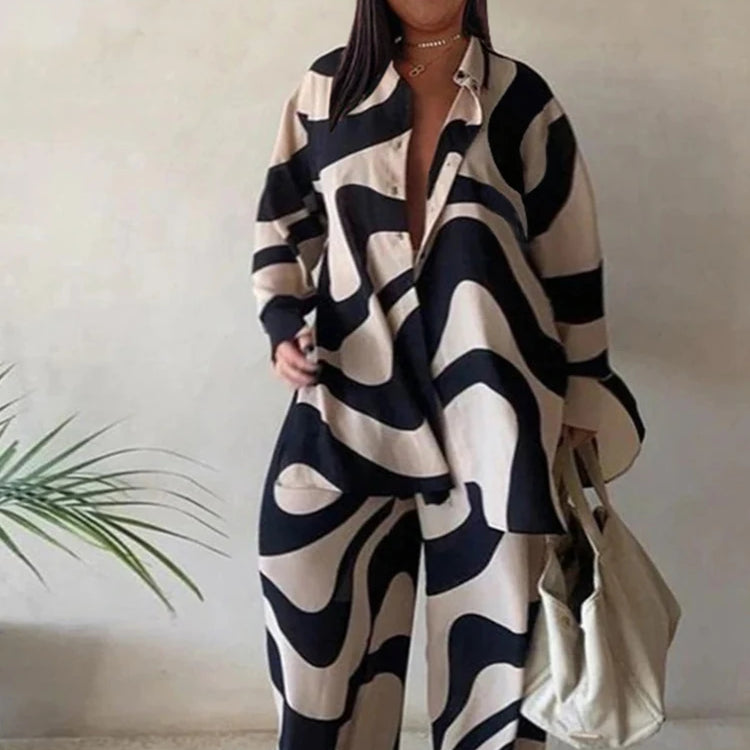 2 Piece Sets Outfits Loose T-shirt Long Pants Casual Elegant Woman Sets Female Fashion Suits Plus Size Dropshipping Wholesale black