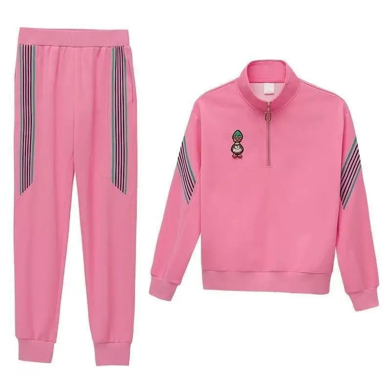 Women's Tracksuit Large Autumn Winter New Loose Casual Fashion Tops And Pencil Pants Two Piece Sets Plus Size Clothing For Women