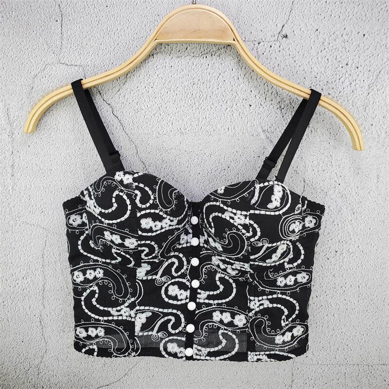 Visivane Sexy Club Cropped Shirt Woman Clothes Camis Shaper Tank Top Women Corset Blusas Roupas Femininas Bra Ladies Tops y2k 5-black