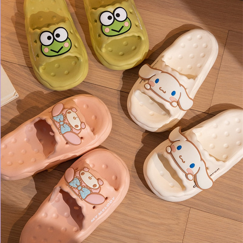 Sanrio Anime Kawaii Kuromi Cinnamoroll Slipper Cute Cartoon My Melody Summer Eva Soft Soled Home Non-Slip Sandals Creative Gifts