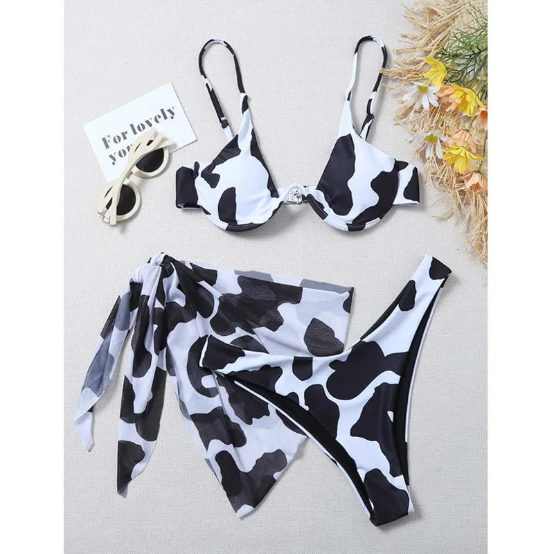 Sexy Bikinis Female Swimsuits Women's Three-Piece Swimwear Beach Swim Wear Bathing Suits Brazilian Bikini Set Pool Bather