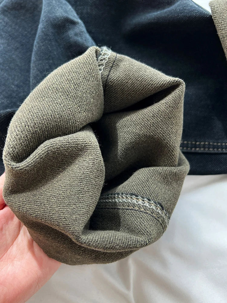 Winter Winter Thick Warm Jeans For Women Solid High Waist Straight Denim Pants Vintage Female Clothing