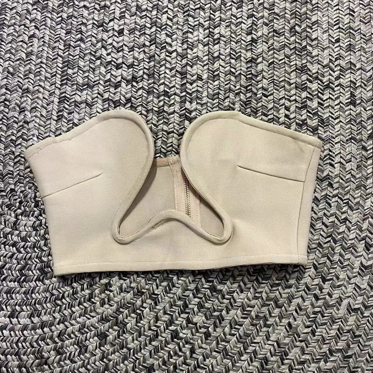 New Summer Black White Fashion Off the Shoulder Tops Sexy Bandage Strapless Short Tops Tank High Quality Khaki