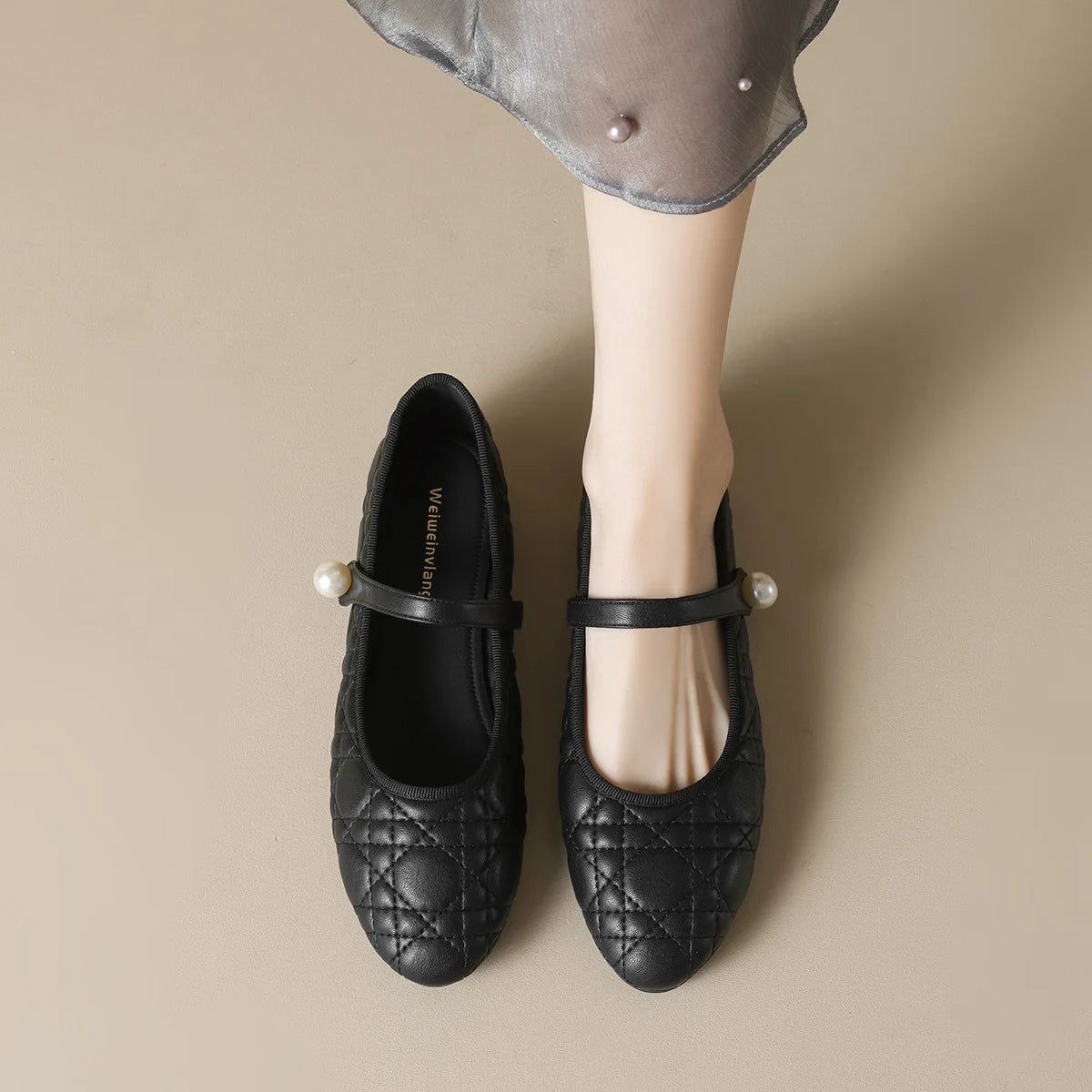 New spring women's outdoor shoes Round toe design Black Mary Jane shoes Ladies casual flat shoes Work shoes Boat shoes 41-43