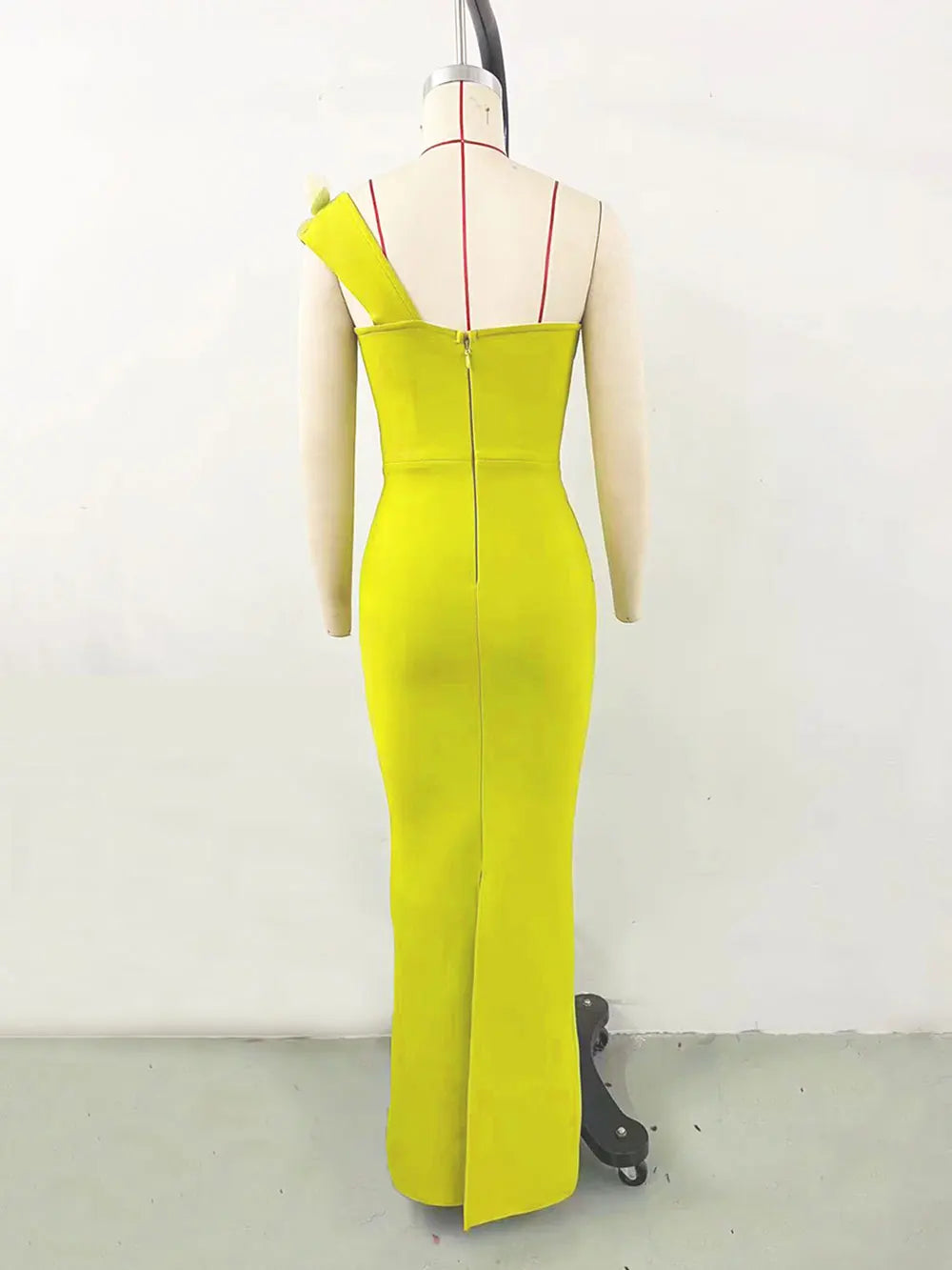 2024 Sexy Women's 3D Flower Decoration Long Dress Strapless Sleeveless Bodycon Backless Max Dress Cocktail Evening Party Vestido