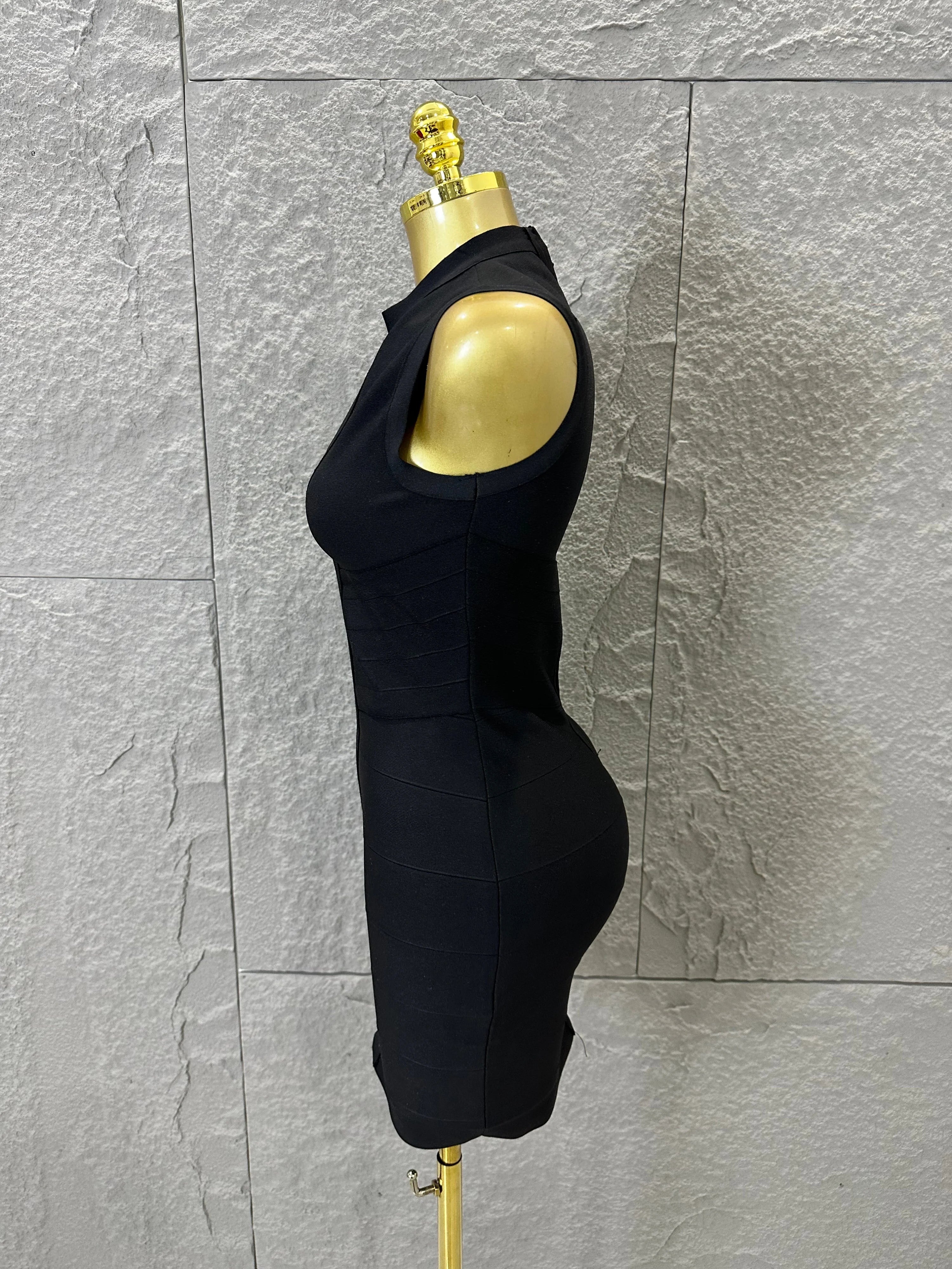Sexy Sleeveless Keyhole Cutout Bandage Form-Fitting Outfit Evening Gala Party Fashion Celebrate Birthday Party Dress Vestido