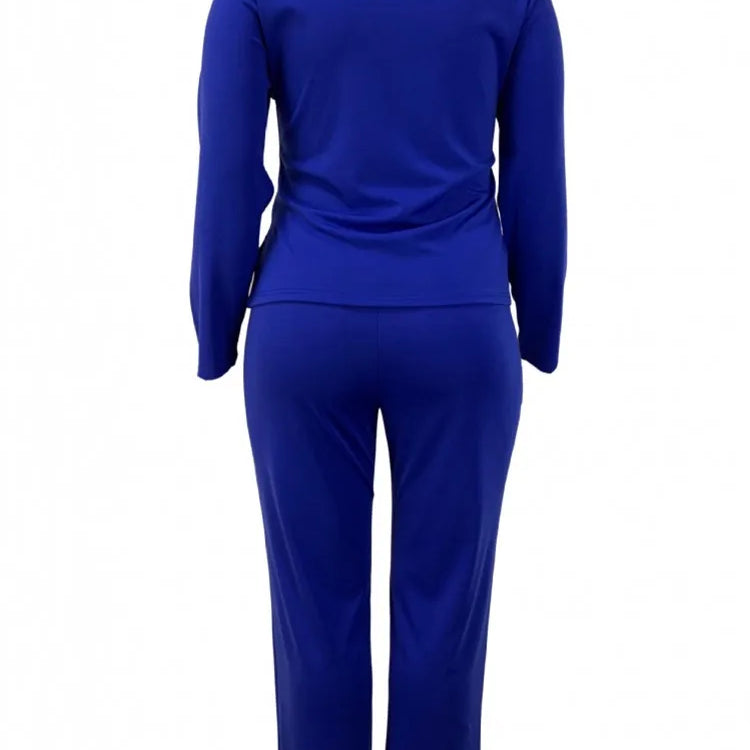 2 Piece Women Sets 2025 Plus Size Spring Autumn Matching Sets Top And Pants Suits Outfits Oversized Clothing