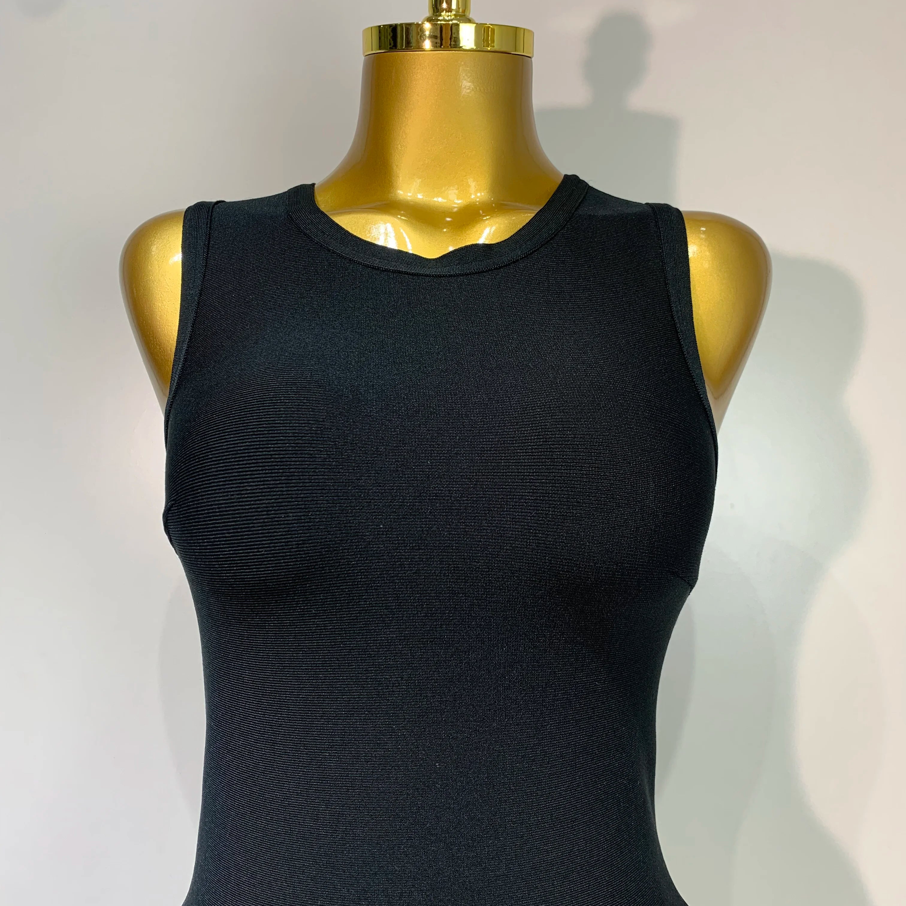 2025 New Fashion Black Sleeveless Sparkly Diamonds Tassel Bandage Dress Celebrity Cocktail Evening Party Luxury Birthday Gown