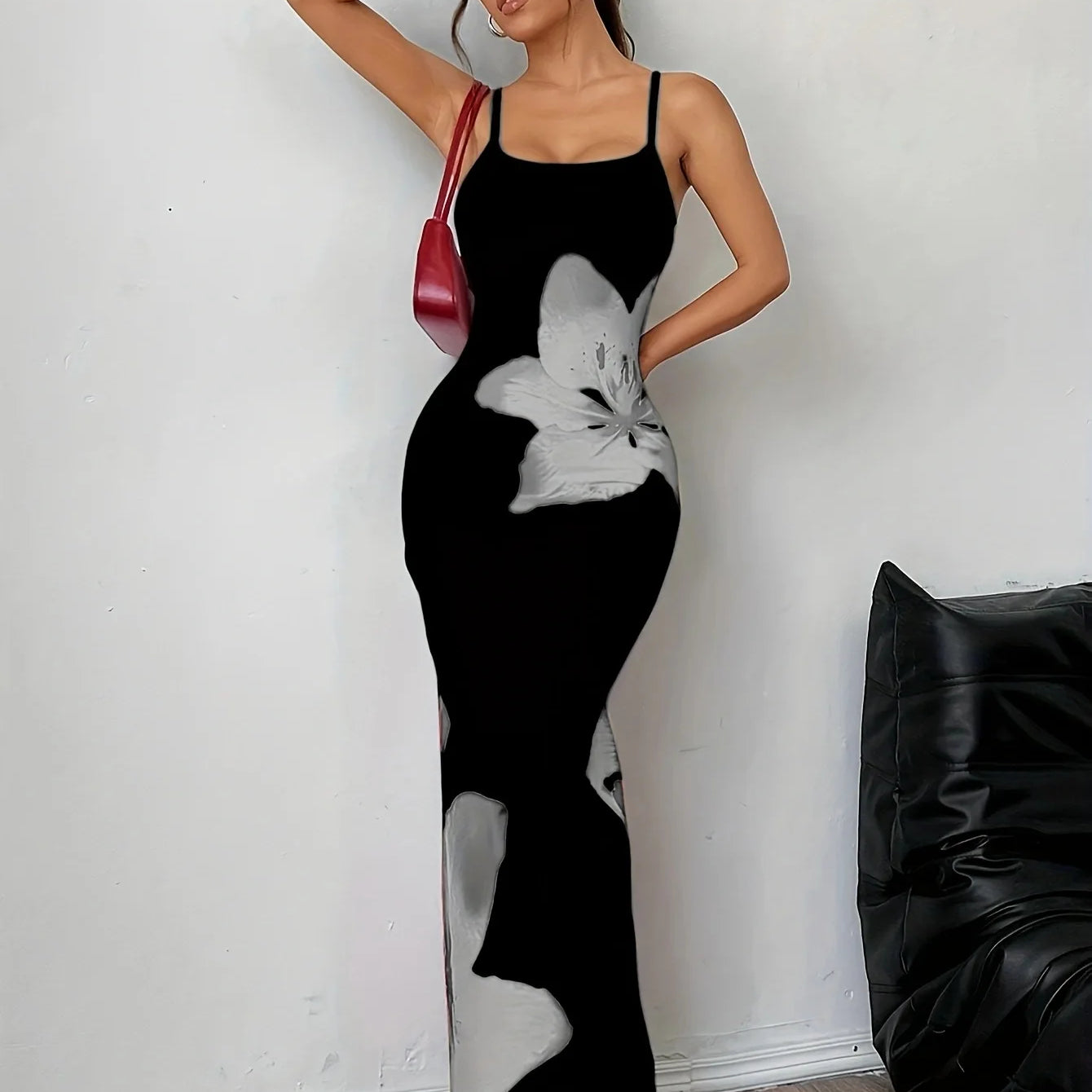 CM.YAYA Summer Women Sleeveless Strap O-neck Sexy 2024 Summer Long Evening Dress Knit Ribbon Night Club Party Maxi Dresses as picture 11