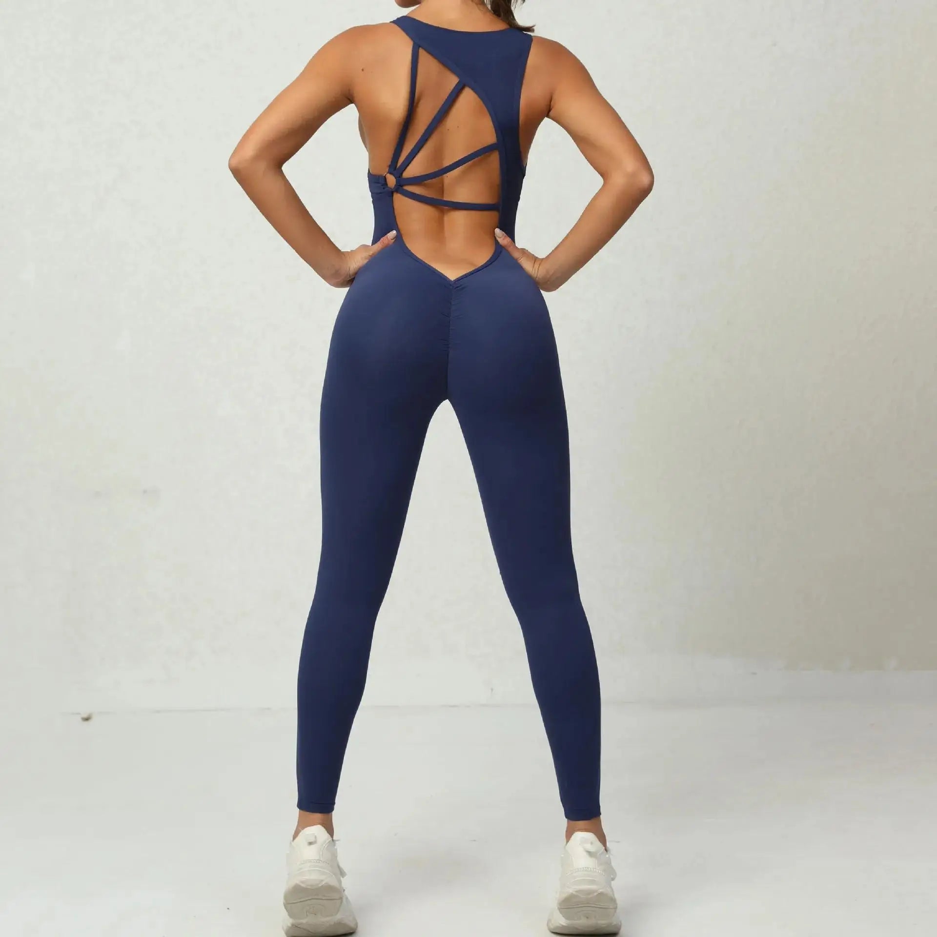 Sportswear Woman Gym Fitness Overalls Lycra Sporty Jumpsuit Women NEW Sport Set Women Yoga Clothes One Piece Outfit Purple Red Navy