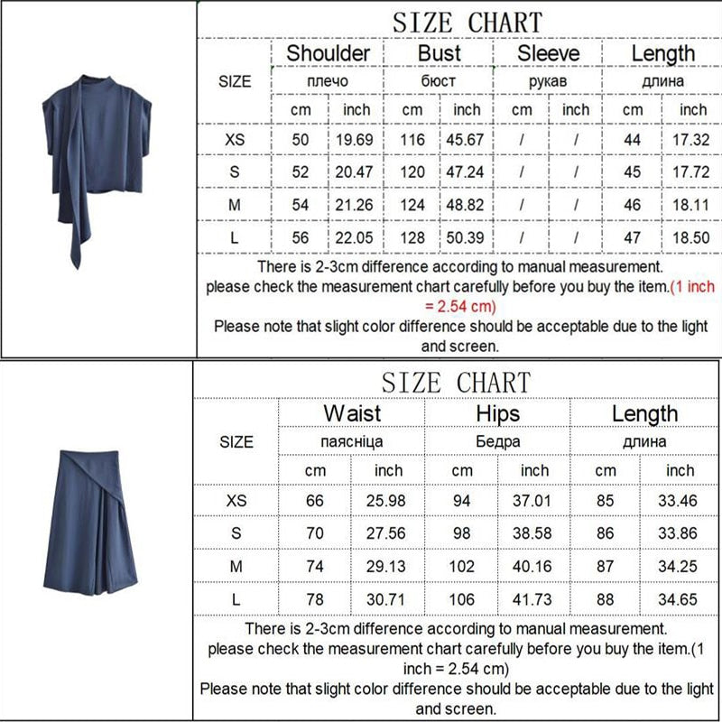 TRAF 2024 Spring/Summer Women's Solid Color Set Wrap Collar Mismatch Sleeveless Causal Top A-line Wide Drop Ankle-Length Skirt