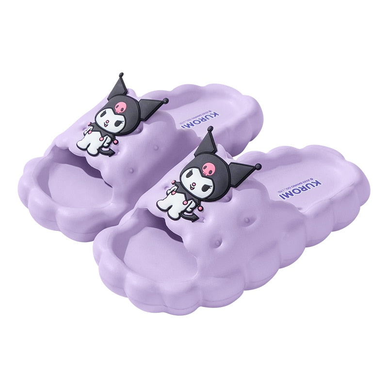 Women EVA Cute Slides Sandals Summer Indoor Outdoor Shoes Non Slip Cloud Fashion Design Slippers lightpurple