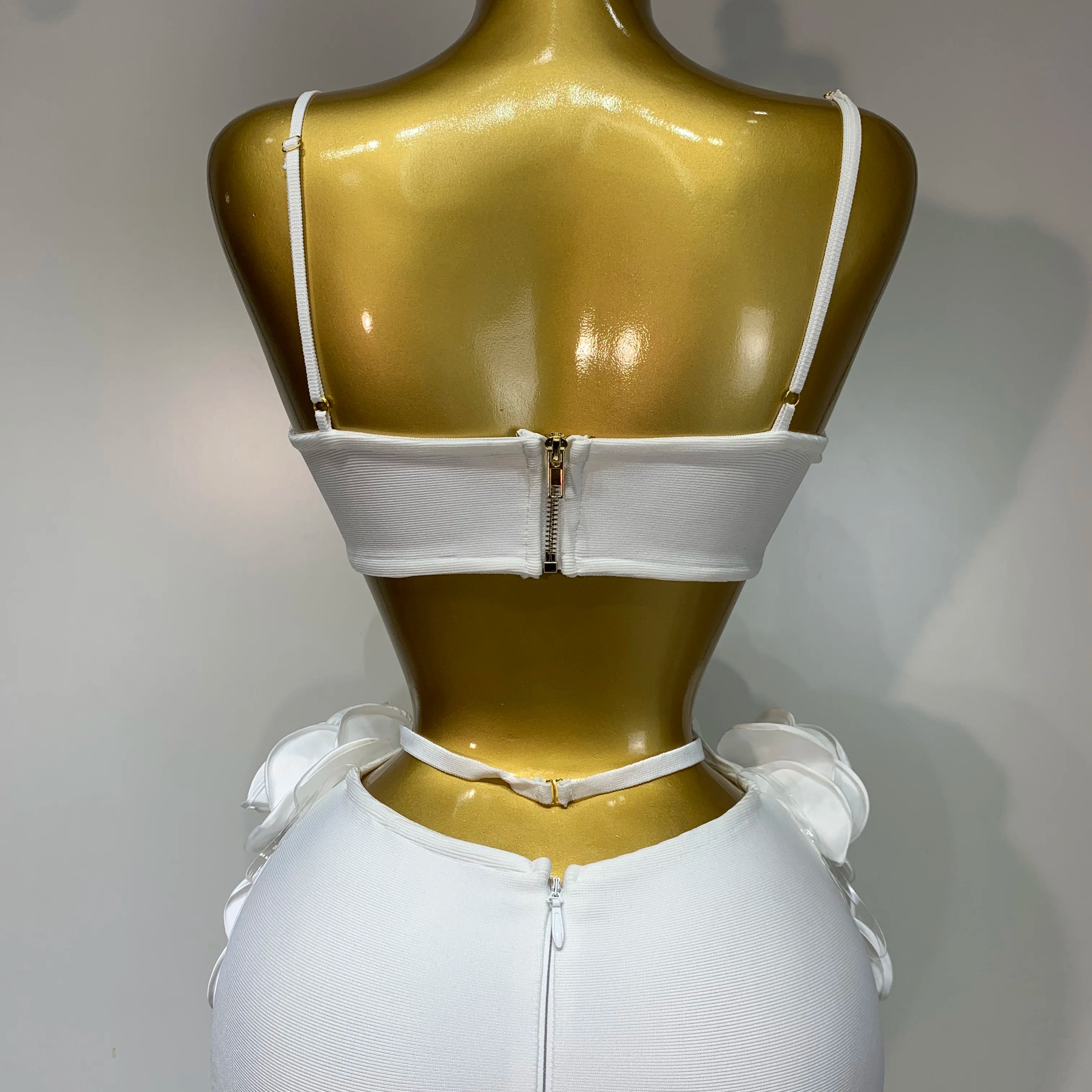 Women Sexy Camisole Floral Bandage Long Skirts Two Piece Set 2025 Celebrity Elegant Party Cocktail Prom Gown Nightclub Outfit