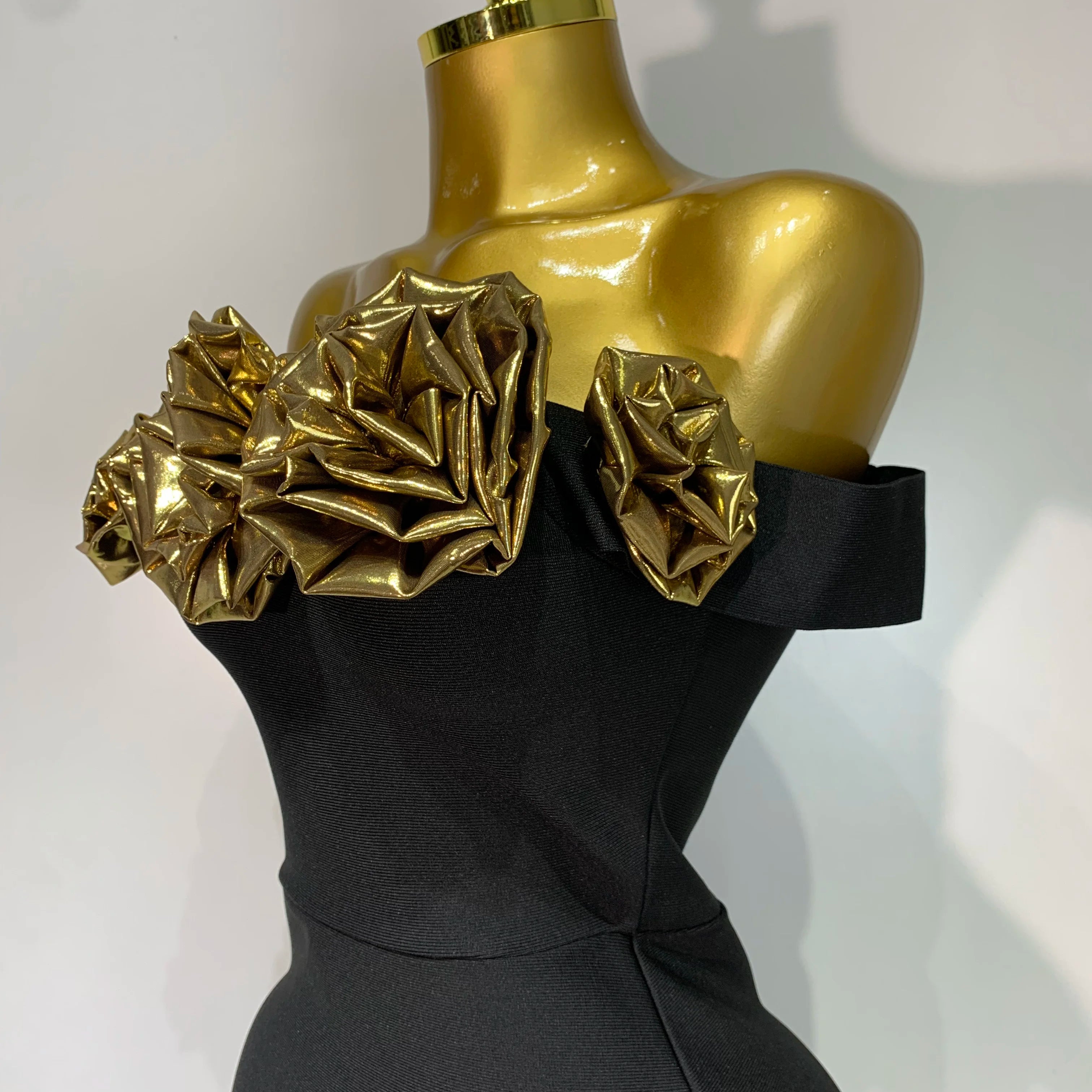 Women Sexy Backless Flower One Shoulder Long Bodycon Bandage Dress 2025 Celebrity Elegant Evening Party Luxury Birthday Dresses