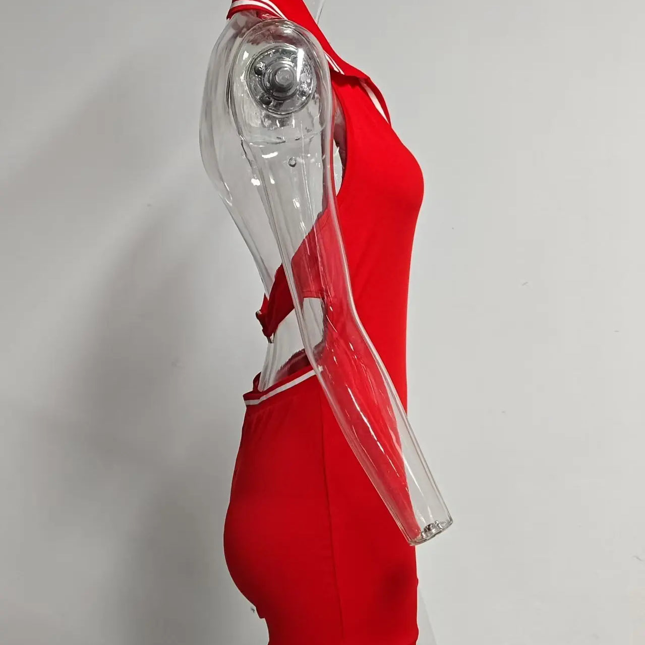 Women Knitted Sleeveless V-neck Backless Short Jumpsuits Street 2025 Summer Striped One Piece Suit Romper Playsuits