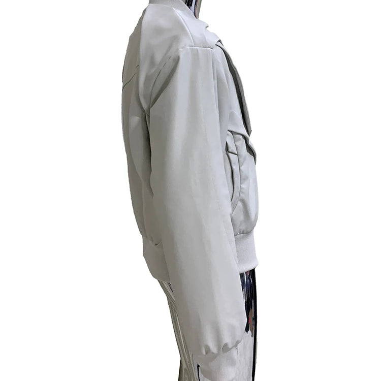 Mauroicardi Autumn Winter Short Matte Pu Leather Bomber Jacket Men Long Sleeve Luxury Designer European Fashion Emo Clothes 2025