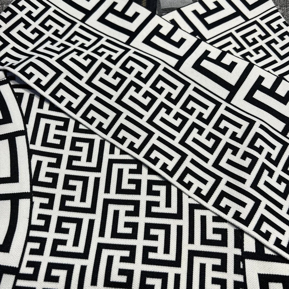 Women Sexy Slash Neck Off the Shoulder Bodycon Mini Bandage Dress Jacquard Elegant Evening Party Dress Wholesale