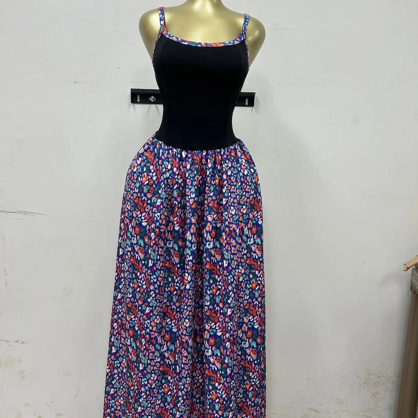 CM.YAYA Women Floral Printed Patchwork Strap Tank Maxi Long Dress 2025 Summer Beach Birthday Sexy Club Party Evening Dresses