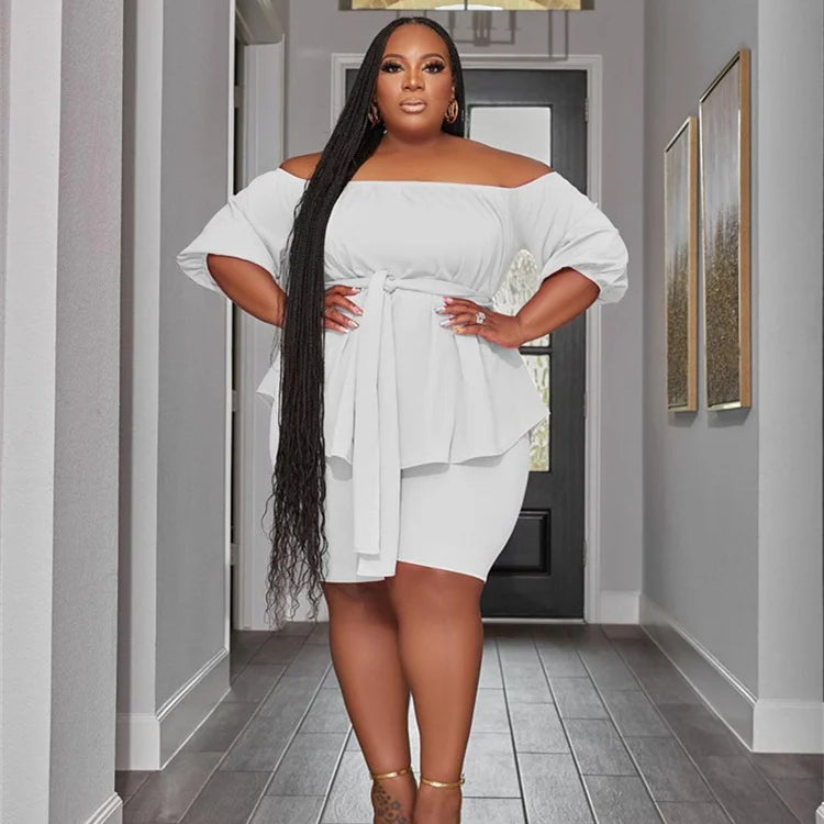 Wmstar Plus Size New In Matching Sets Two Piece Sets Women Loose Top Shorts Tracksuit Casual Summer Wholesale Dropshipping 2023