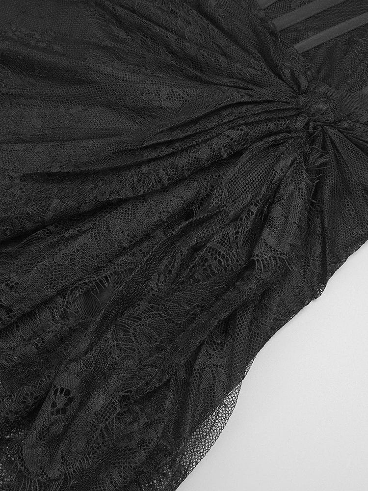 Strapless Backless Lace Split Black Mesh Maxi Long Bodycon Dress Elegant Cocktail Party Evening Gowns Vestido