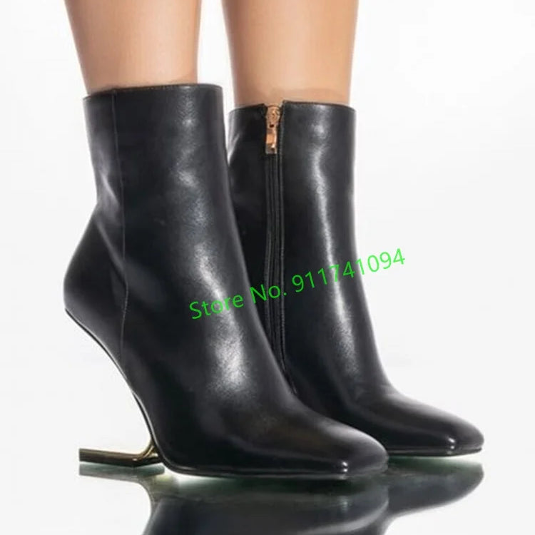 2024 White Ankle Boots Women's New Arrival Matte Leather Pointed Toe Hidden Heel Side Zipper Fashion Ladies Short Boots Autumn