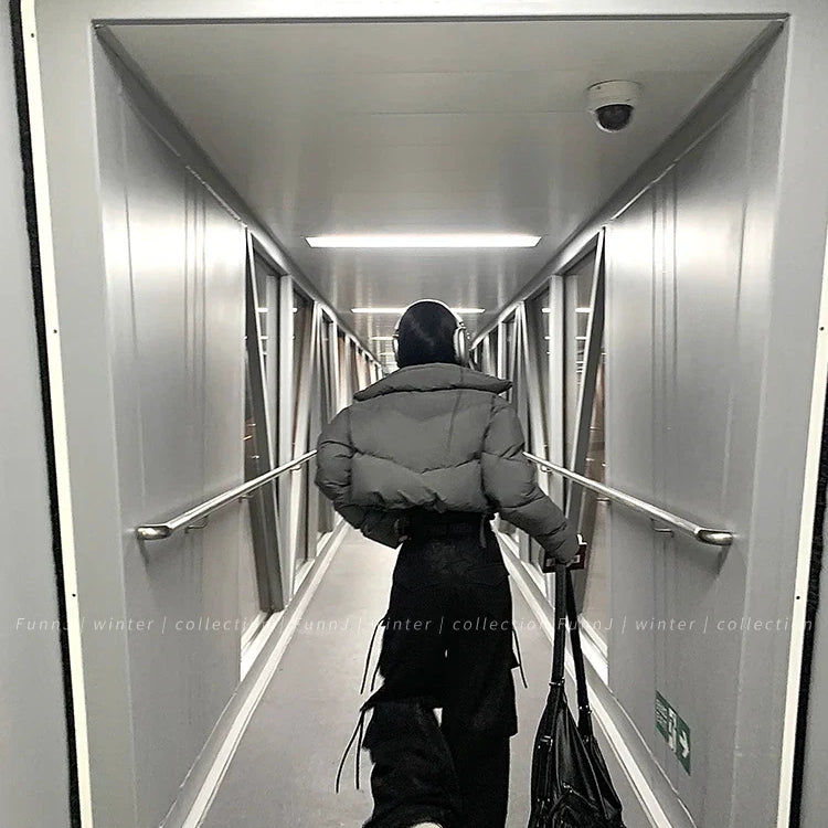 Spring Autumn Cool Handsome Baggy Black Pu Leather Straight Cargo Pants for Women Many Pockets Luxury Designer Clothes