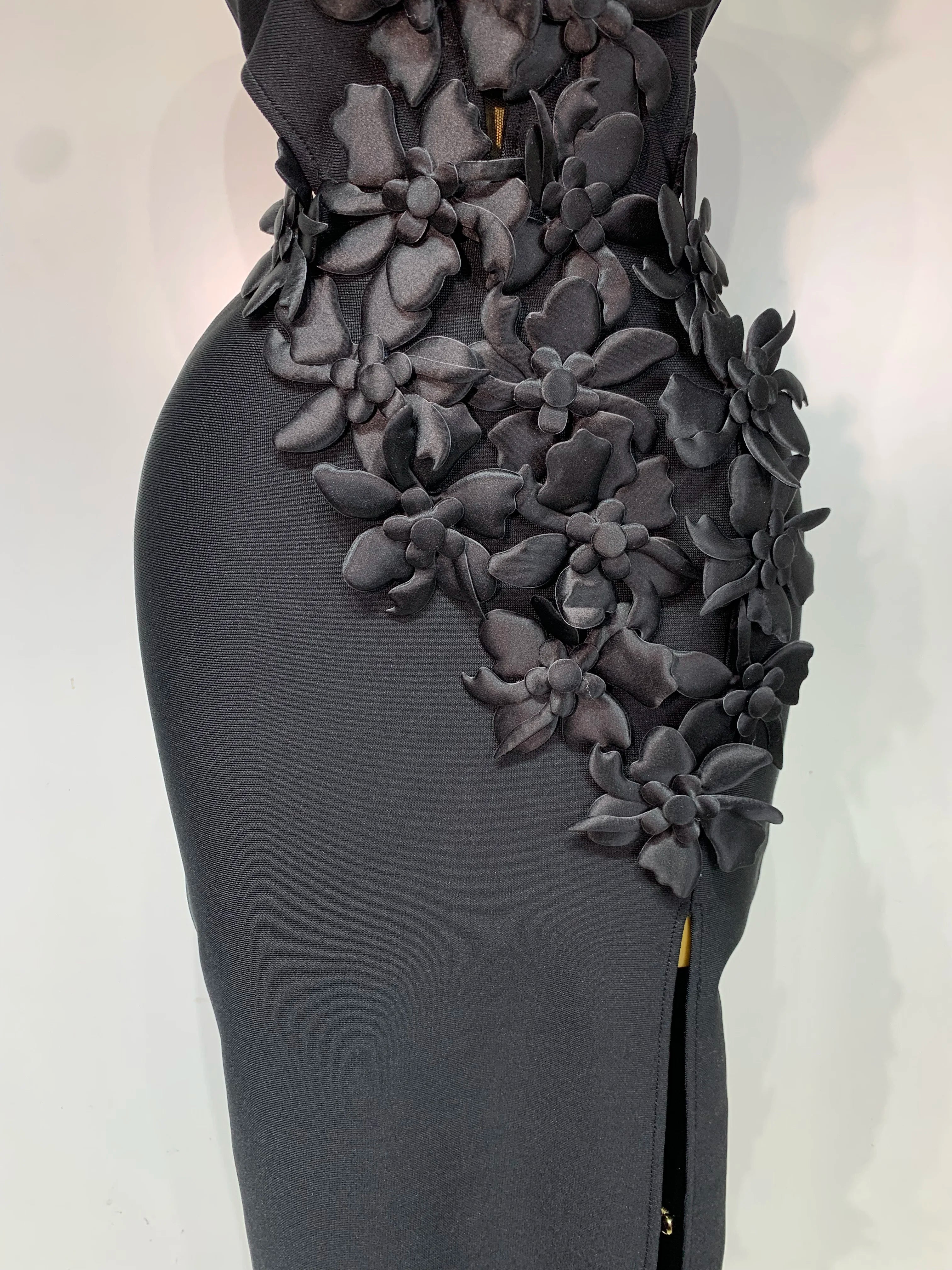 Women Sexy Sleeveless Flower Hollow Out Evening Party Bandage Dresses Red Knitted Bodycon Birthday Wedding Guest Clothing