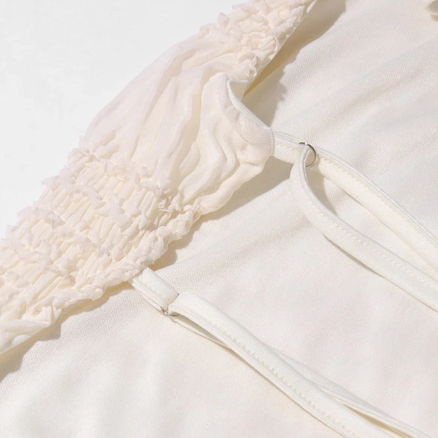 Slimming Sheer Spliced Striped Casual Dresses for Women Halter Neck Sleeveless Backless Dress Female Fashion New