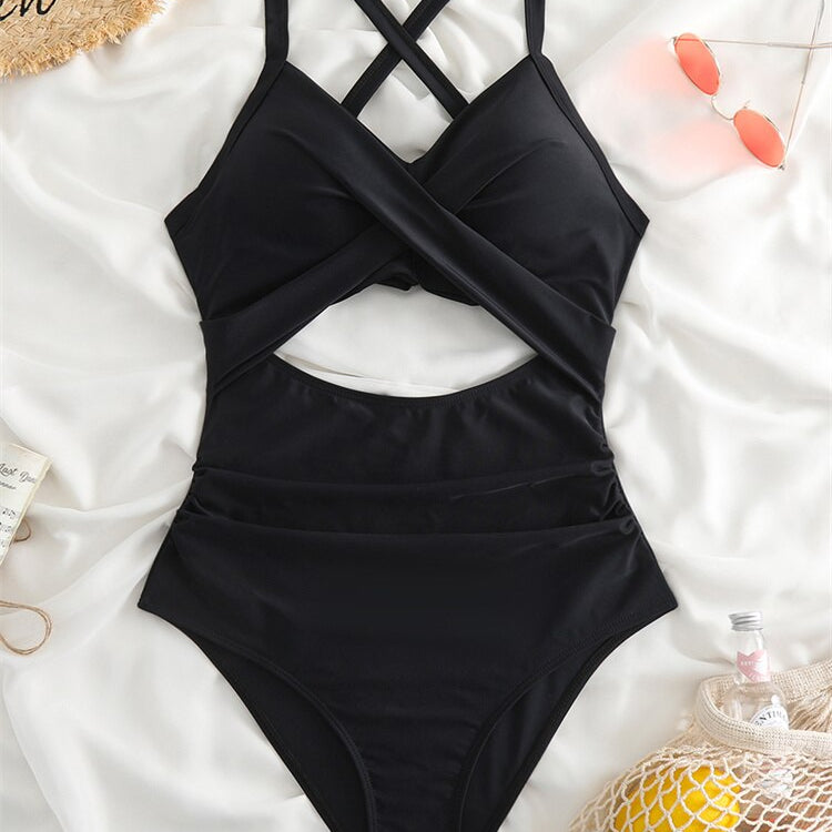 Swimwear Push Up One Piece Swimsuit - New Monokini Sexy Cut Out Bathing Suit Female Swimming Beach Wear Summer Bodysuit 1